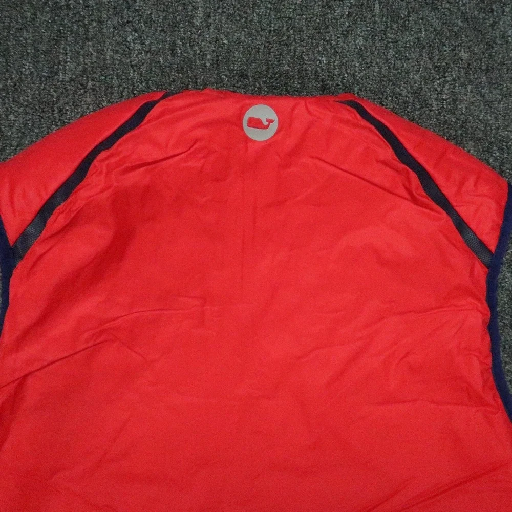 Vineyard Vines Vest Mens Small Blue Red Spinnaker Full Zip Reversible‎ Preppy